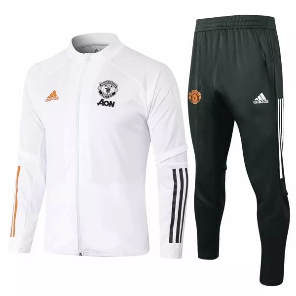 Chandal Manchester United 2020-2021 Blanco Negro Naranja